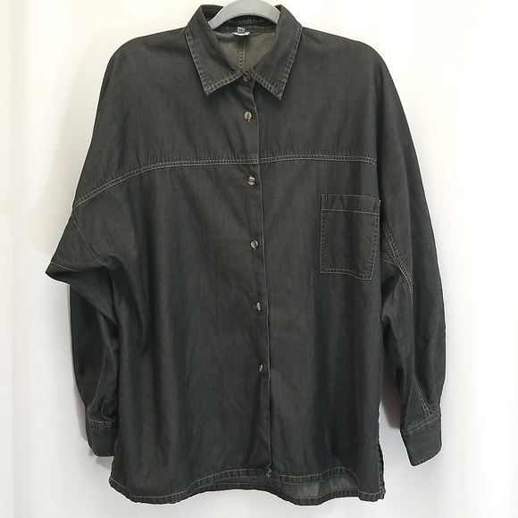 Marithe Francois Girbaud 100% Cotton Long Sleeve Button Down Shirt Size L - Picture 1 of 10
